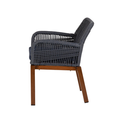 Πολυθρόνα Κήπου ArteLibre LISBON Mπλε/Μπαμπού Αλουμίνιο/Ύφασμα 57x58x77cm - Hippiehome.gr