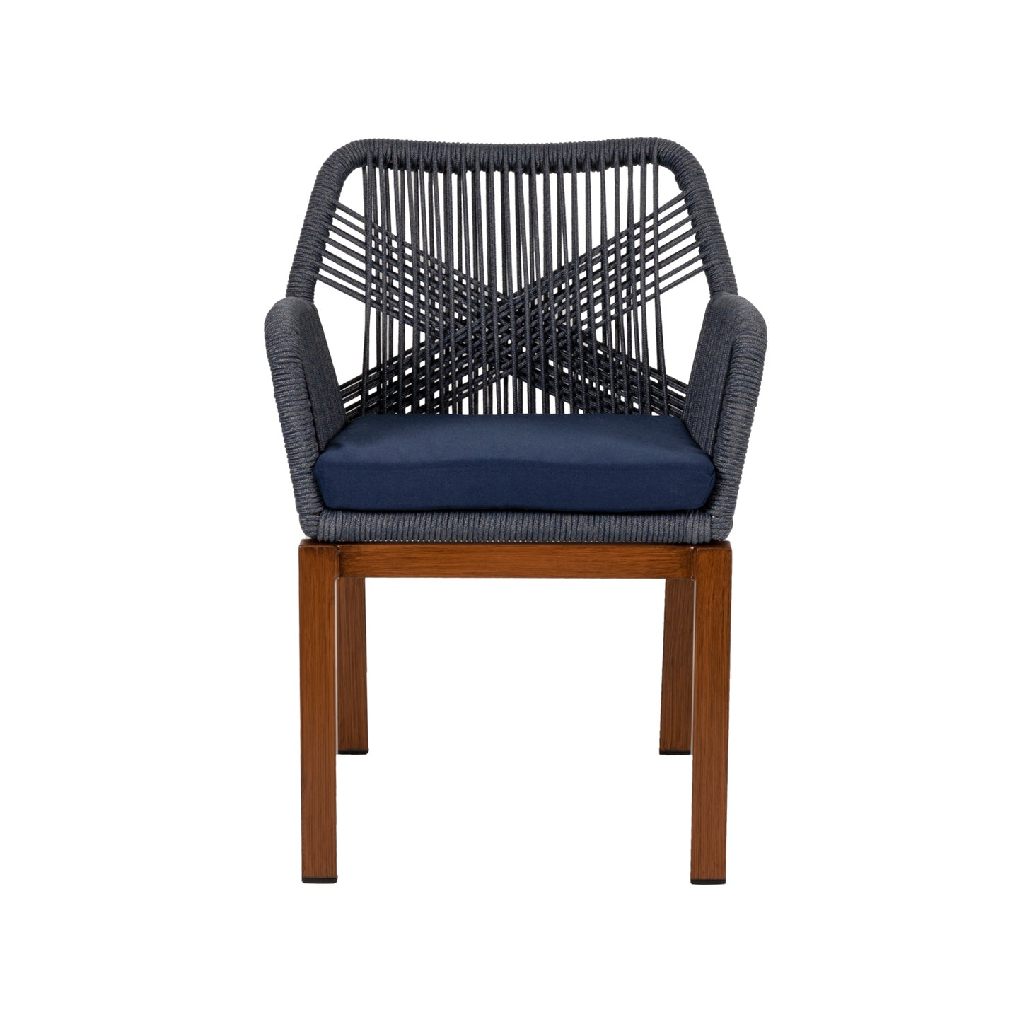 Πολυθρόνα Κήπου ArteLibre LISBON Mπλε/Μπαμπού Αλουμίνιο/Ύφασμα 57x58x77cm - Hippiehome.gr