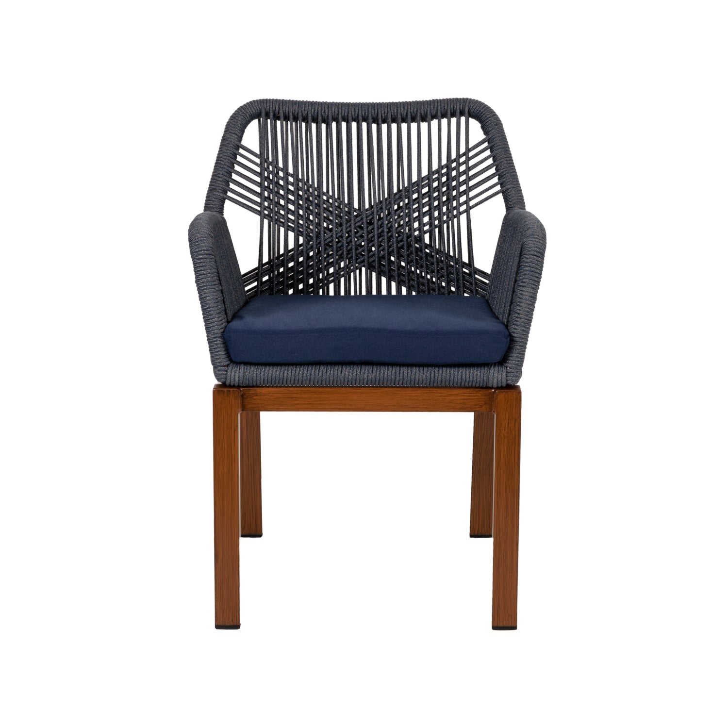 Πολυθρόνα Κήπου ArteLibre LISBON Mπλε/Μπαμπού Αλουμίνιο/Ύφασμα 57x58x77cm - Hippiehome.gr