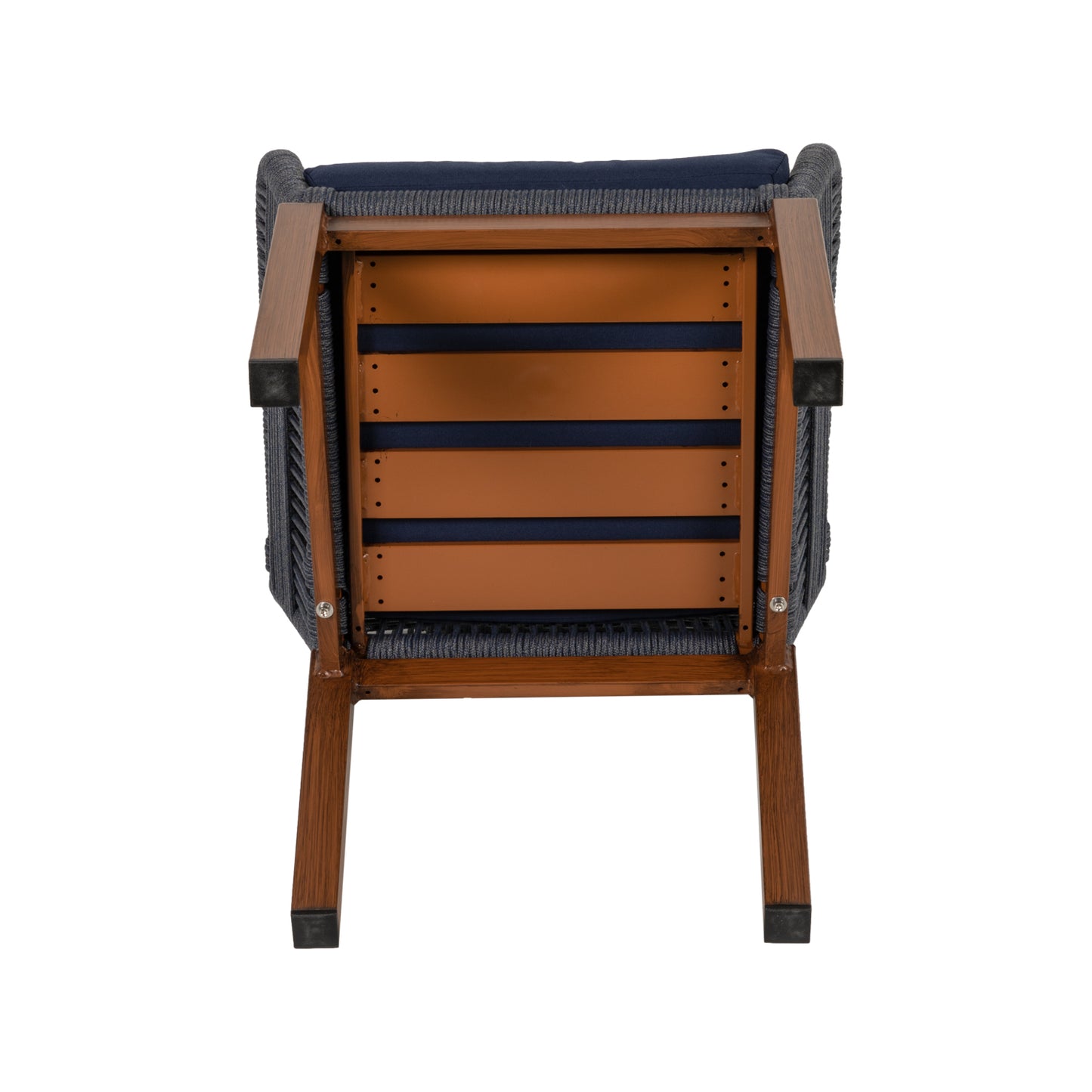 Πολυθρόνα Κήπου ArteLibre LISBON Mπλε/Μπαμπού Αλουμίνιο/Ύφασμα 57x58x77cm - Hippiehome.gr