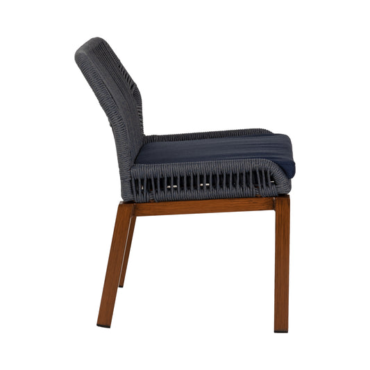 Καρέκλα Κήπου ArteLibre LISBON Μπλε/Μπαμπού Αλουμίνιο/Ύφασμα 50x58x77cm - Hippiehome.gr