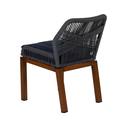 Καρέκλα Κήπου ArteLibre LISBON Μπλε/Μπαμπού Αλουμίνιο/Ύφασμα 50x58x77cm - Hippiehome.gr