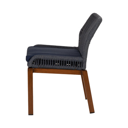 Καρέκλα Κήπου ArteLibre LISBON Μπλε/Μπαμπού Αλουμίνιο/Ύφασμα 50x58x77cm - Hippiehome.gr