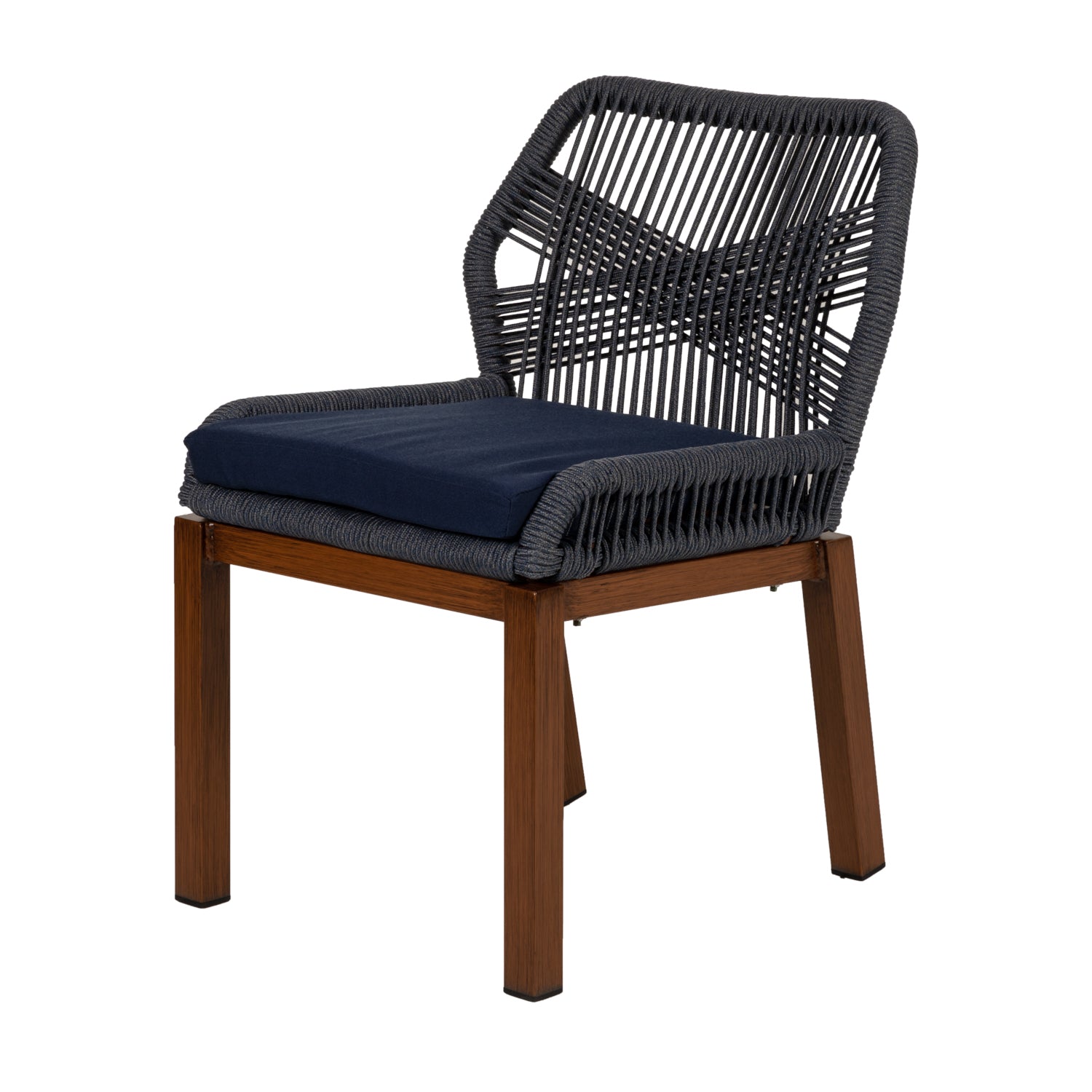 Καρέκλα Κήπου ArteLibre LISBON Μπλε/Μπαμπού Αλουμίνιο/Ύφασμα 50x58x77cm - Hippiehome.gr