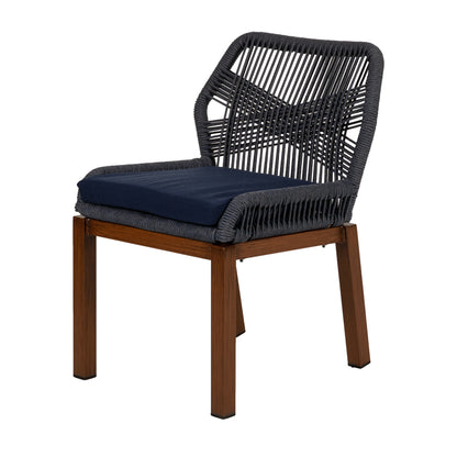 Καρέκλα Κήπου ArteLibre LISBON Μπλε/Μπαμπού Αλουμίνιο/Ύφασμα 50x58x77cm - Hippiehome.gr