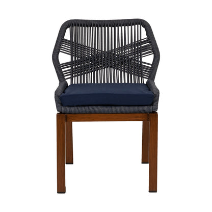 Καρέκλα Κήπου ArteLibre LISBON Μπλε/Μπαμπού Αλουμίνιο/Ύφασμα 50x58x77cm - Hippiehome.gr