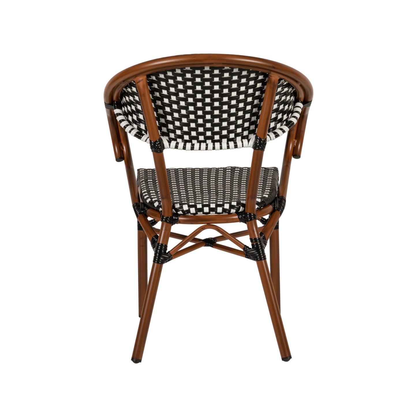 Πολυθρόνα Κήπου ArteLibre MUTUMA Λευκό/Μαύρο/Μπαμπού Αλουμίνιο/Rattan 57x60x82cm - Hippiehome.gr