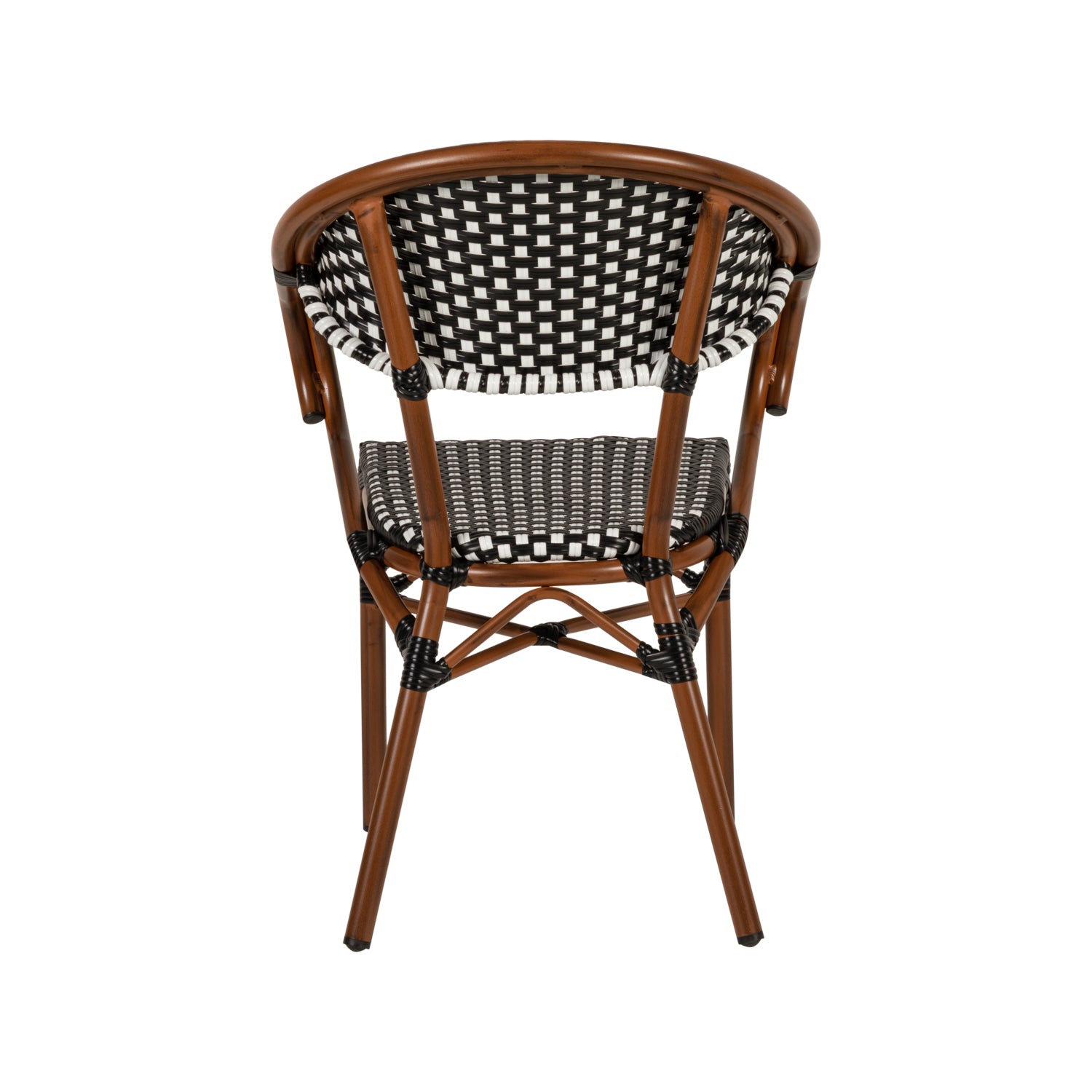 Πολυθρόνα Κήπου ArteLibre MUTUMA Λευκό/Μαύρο/Μπαμπού Αλουμίνιο/Rattan 57x60x82cm - Hippiehome.gr