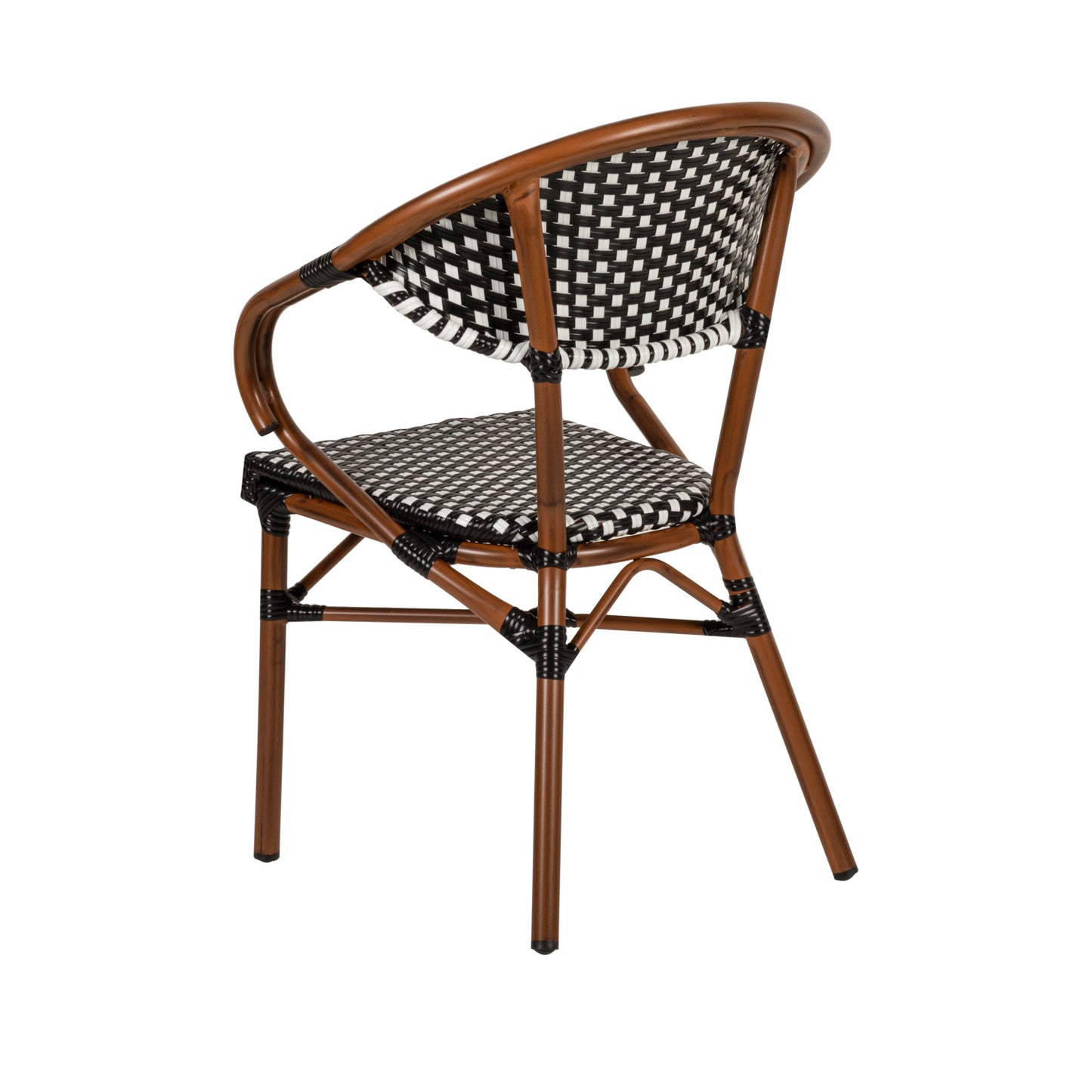 Πολυθρόνα Κήπου ArteLibre MUTUMA Λευκό/Μαύρο/Μπαμπού Αλουμίνιο/Rattan 57x60x82cm - Hippiehome.gr