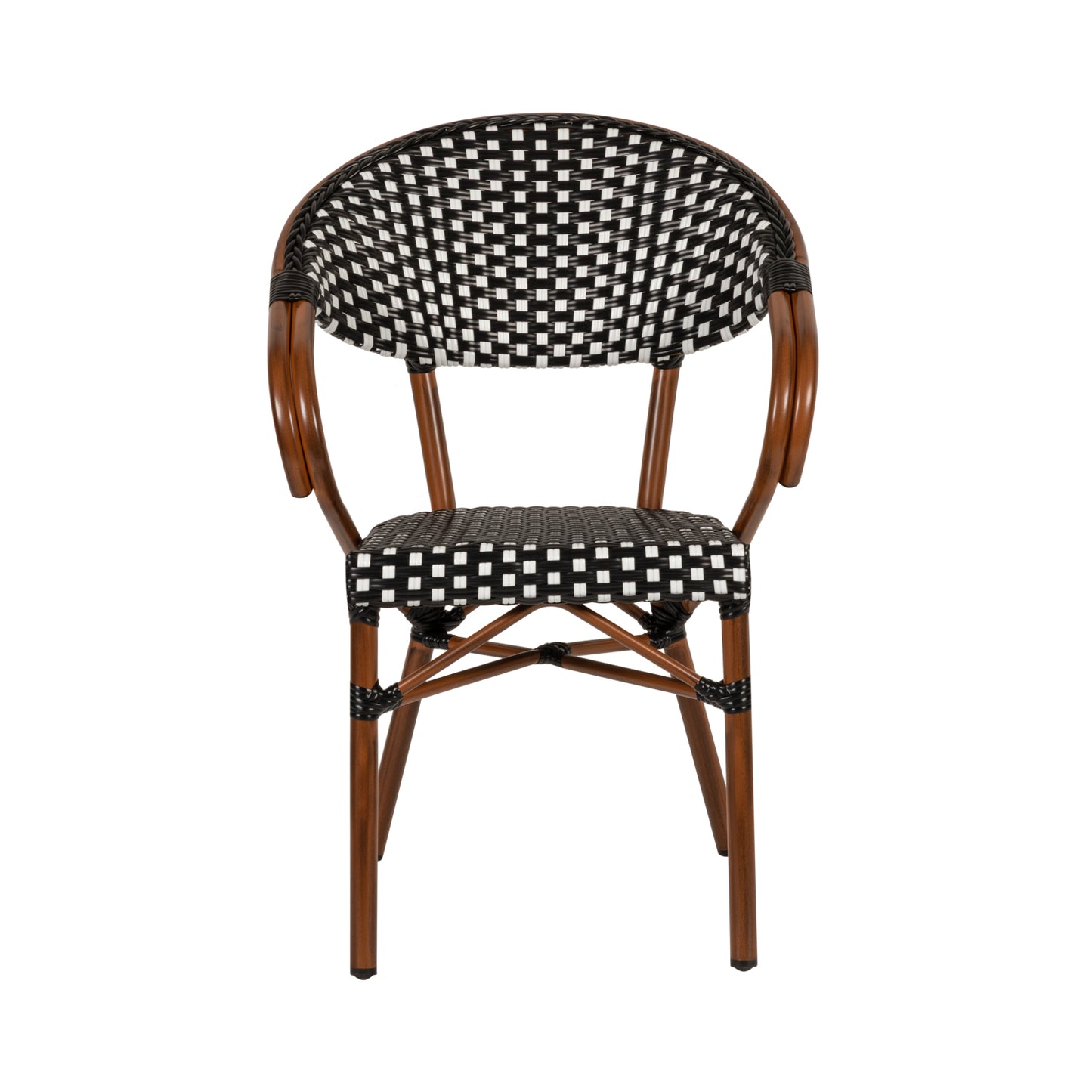 Πολυθρόνα Κήπου ArteLibre MUTUMA Λευκό/Μαύρο/Μπαμπού Αλουμίνιο/Rattan 57x60x82cm - Hippiehome.gr