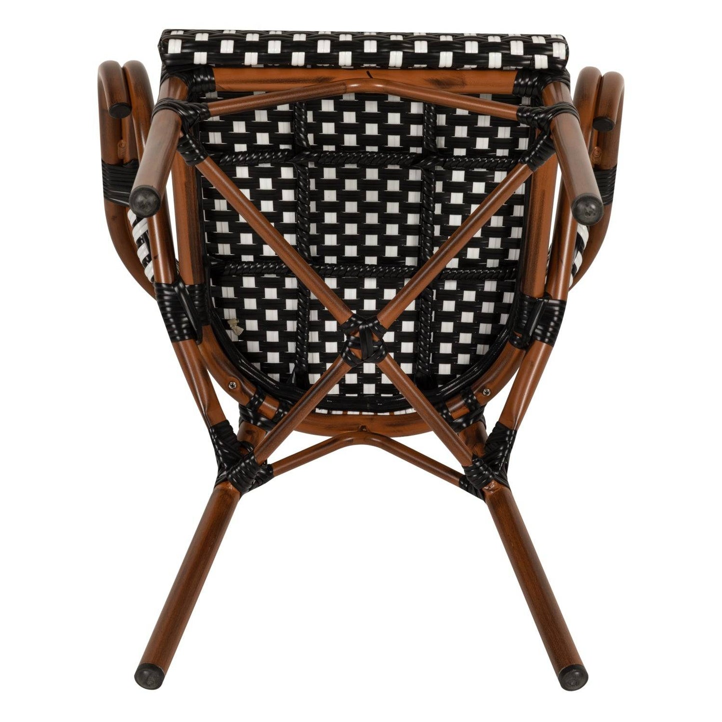 Πολυθρόνα Κήπου ArteLibre MUTUMA Λευκό/Μαύρο/Μπαμπού Αλουμίνιο/Rattan 57x60x82cm - Hippiehome.gr