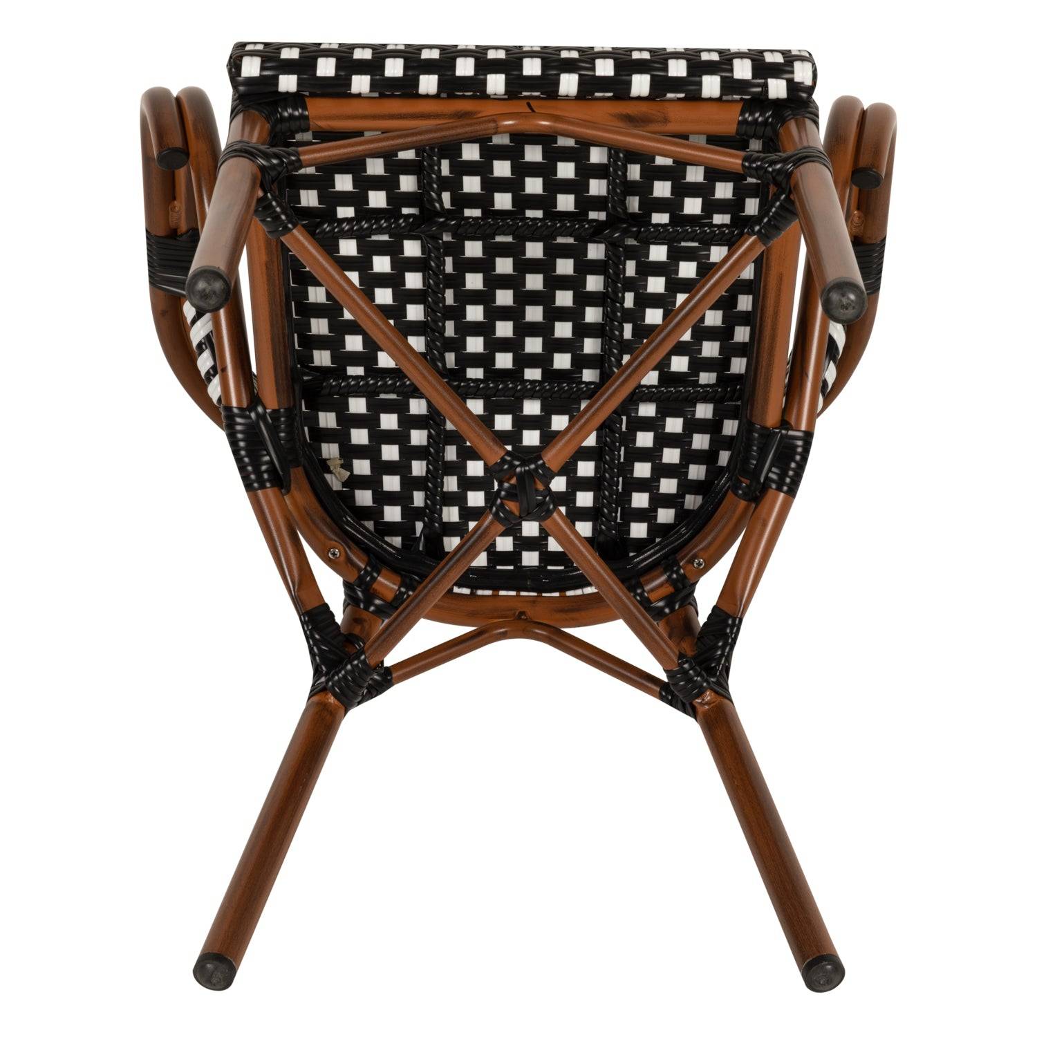 Πολυθρόνα Κήπου ArteLibre MUTUMA Λευκό/Μαύρο/Μπαμπού Αλουμίνιο/Rattan 57x60x82cm - Hippiehome.gr