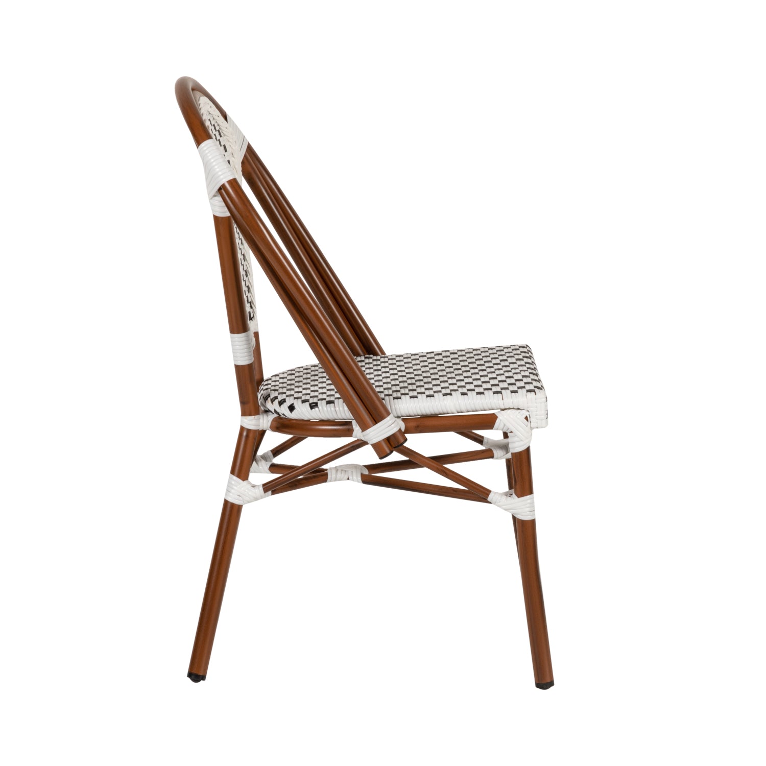 Καρέκλα Κήπου ArteLibre MUTARAZI Λευκό/Μαύρο Αλουμίνιο/Rattan 50x57x85cm - Hippiehome.gr