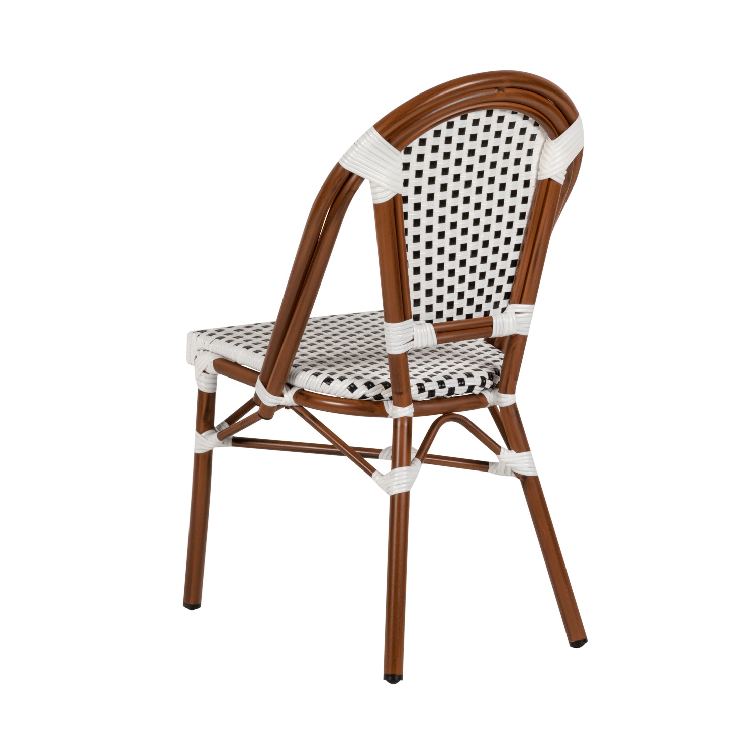 Καρέκλα Κήπου ArteLibre MUTARAZI Λευκό/Μαύρο Αλουμίνιο/Rattan 50x57x85cm - Hippiehome.gr