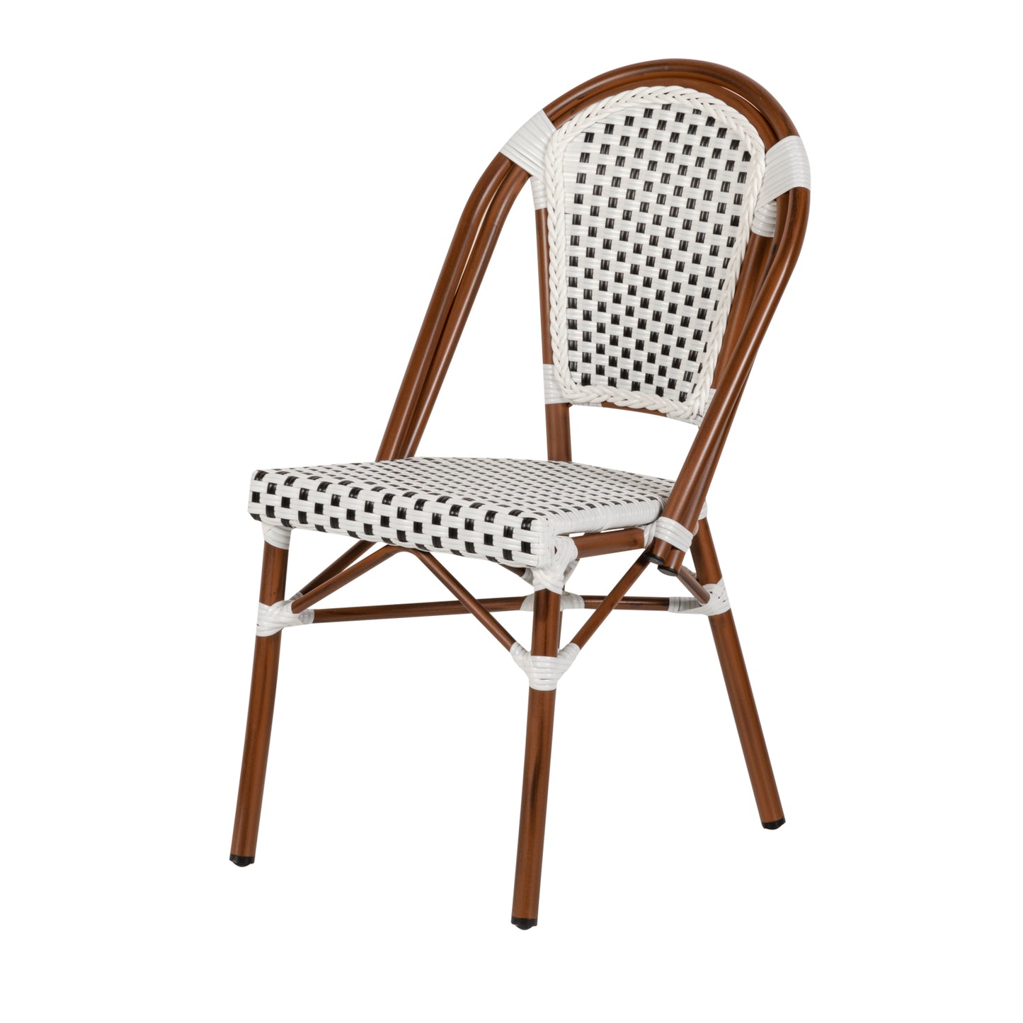 Καρέκλα Κήπου ArteLibre MUTARAZI Λευκό/Μαύρο Αλουμίνιο/Rattan 50x57x85cm - Hippiehome.gr