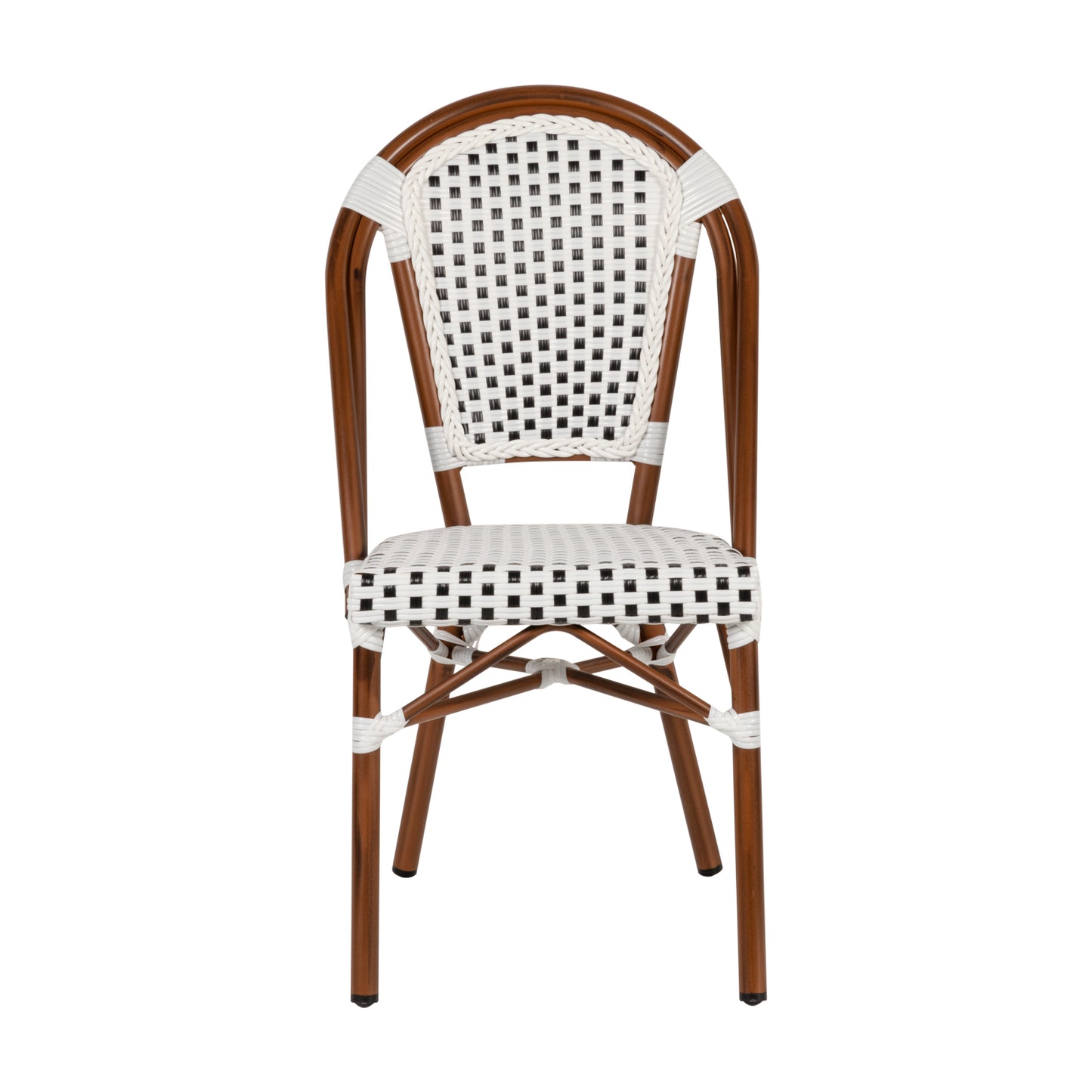 Καρέκλα Κήπου ArteLibre MUTARAZI Λευκό/Μαύρο Αλουμίνιο/Rattan 50x57x85cm - Hippiehome.gr