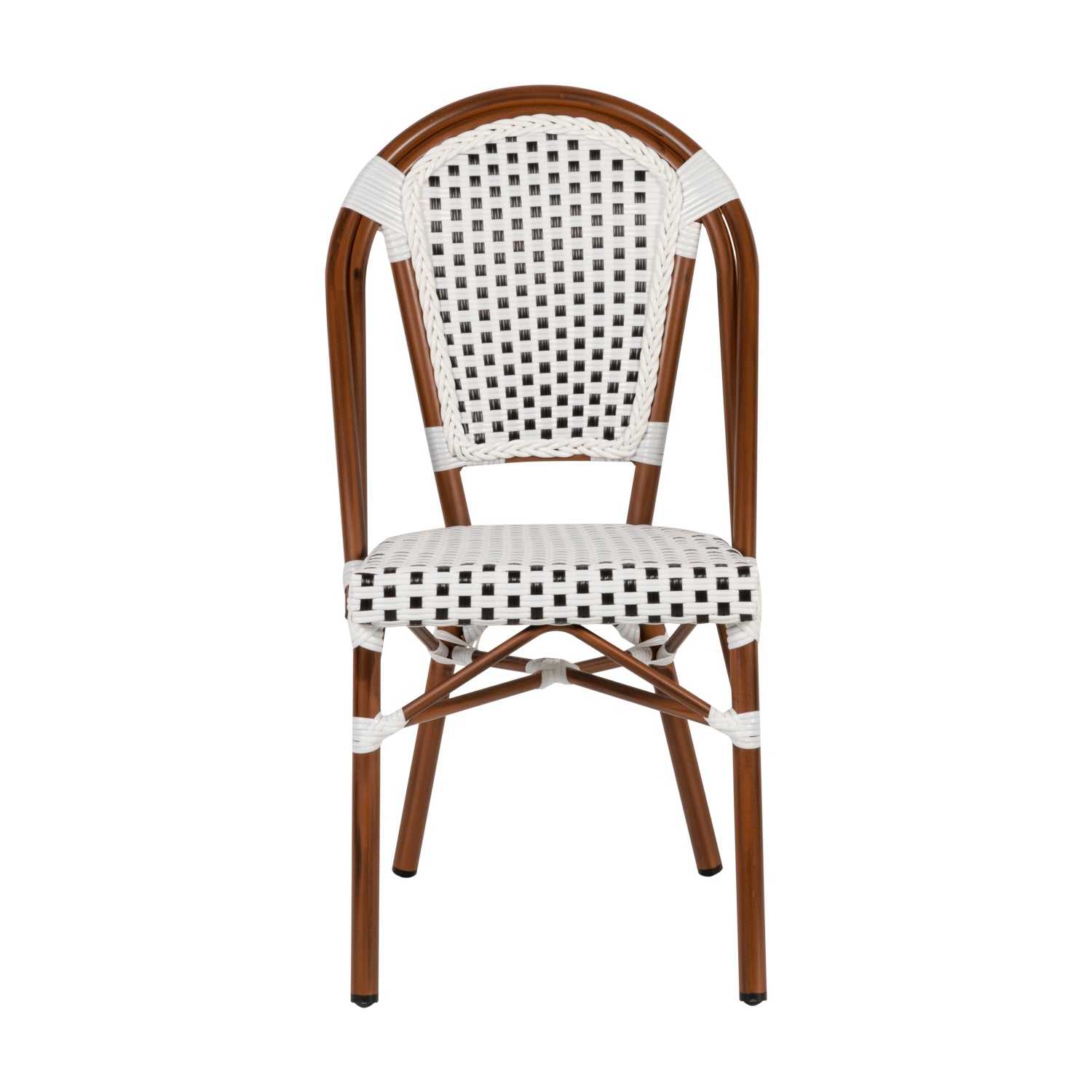 Καρέκλα Κήπου ArteLibre MUTARAZI Λευκό/Μαύρο Αλουμίνιο/Rattan 50x57x85cm - Hippiehome.gr