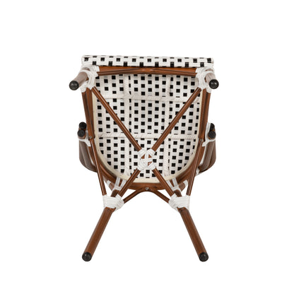Καρέκλα Κήπου ArteLibre MUTARAZI Λευκό/Μαύρο Αλουμίνιο/Rattan 50x57x85cm - Hippiehome.gr