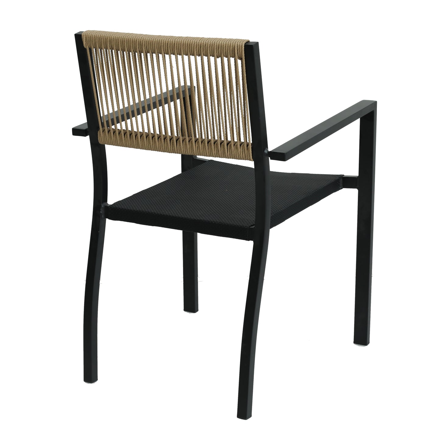 Πολυθρόνα Κήπου ArteLibre HORUS Μαύρο/Καφέ Αλουμίνιο/Rattan 56x58x83cm - Hippiehome.gr