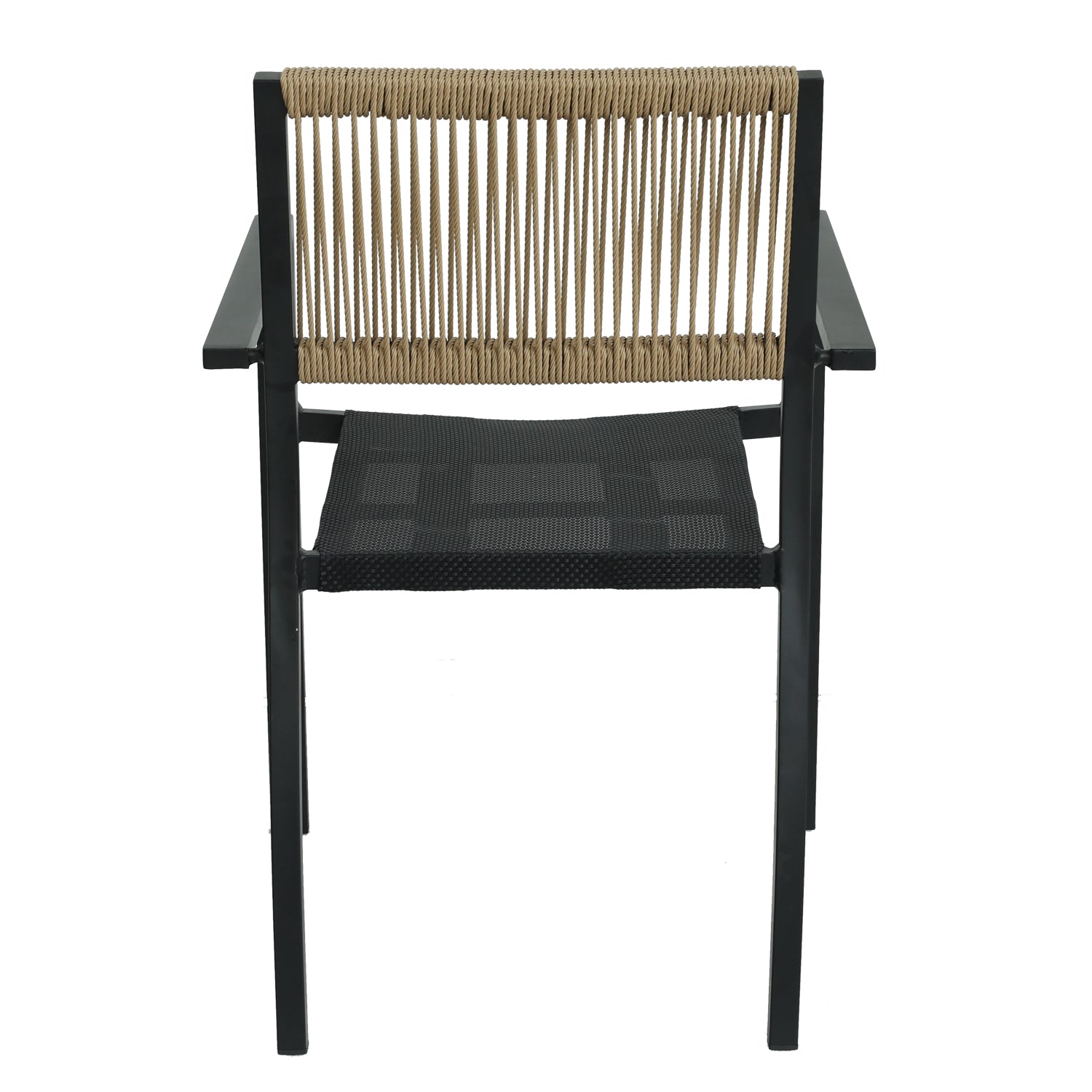 Πολυθρόνα Κήπου ArteLibre HORUS Μαύρο/Καφέ Αλουμίνιο/Rattan 56x58x83cm - Hippiehome.gr