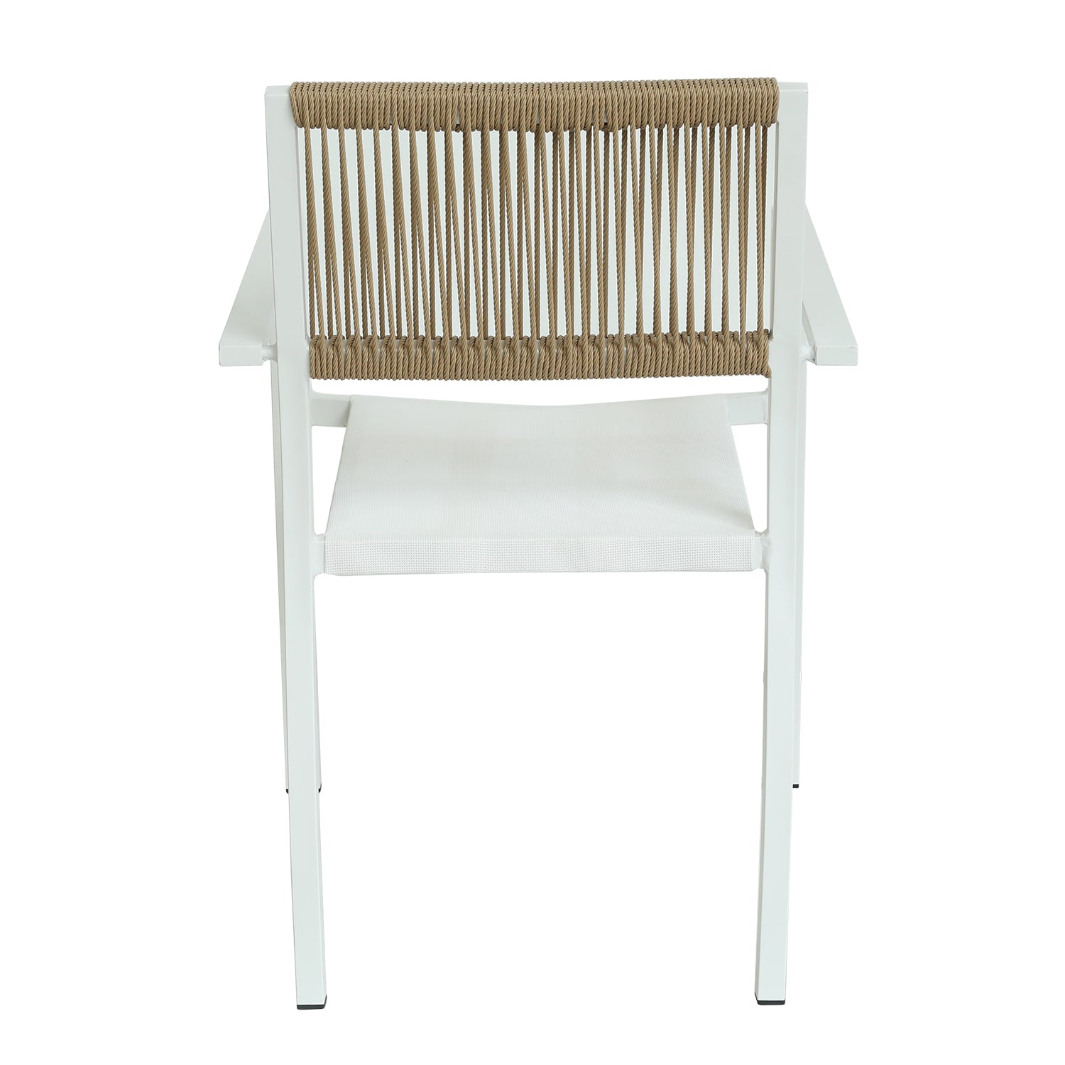 Πολυθρόνα Κήπου ArteLibre HORUS Λευκό/Καφέ Αλουμίνιο/Rattan 56x58x83cm - Hippiehome.gr