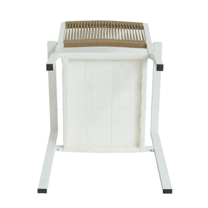 Πολυθρόνα Κήπου ArteLibre HORUS Λευκό/Καφέ Αλουμίνιο/Rattan 56x58x83cm - Hippiehome.gr