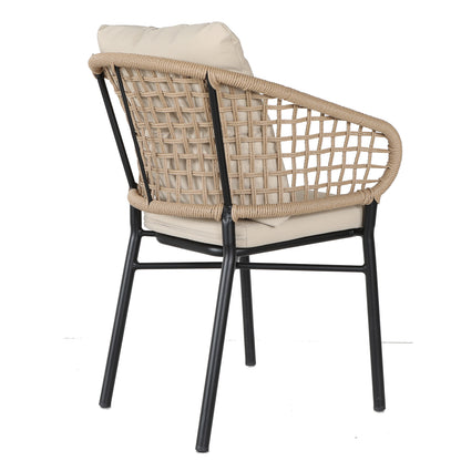 Πολυθρόνα Κήπου ArteLibre ANHUR Με Μαξιλάρια Μαύρο/Καφέ Αλουμίνιο/Rattan 60x58x84cm - Hippiehome.gr