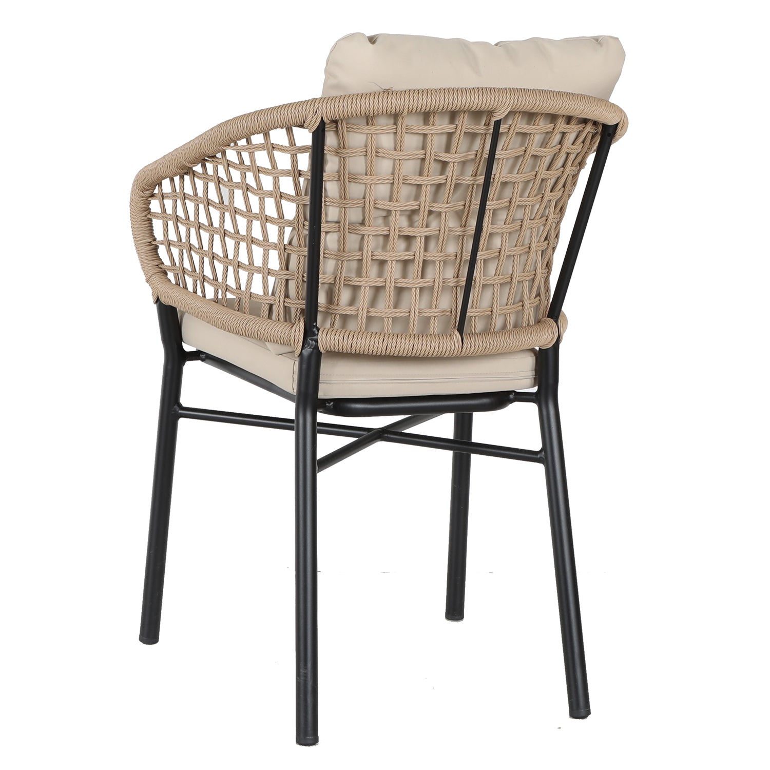 Πολυθρόνα Κήπου ArteLibre ANHUR Με Μαξιλάρια Μαύρο/Καφέ Αλουμίνιο/Rattan 60x58x84cm - Hippiehome.gr