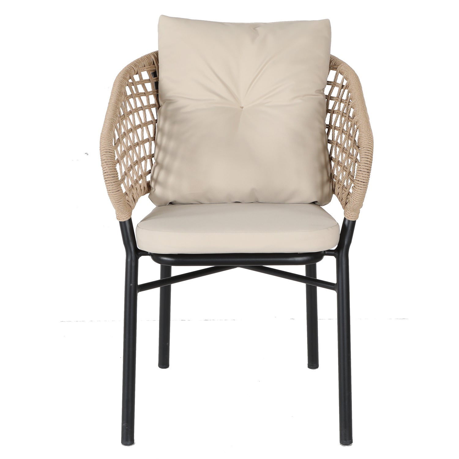 Πολυθρόνα Κήπου ArteLibre ANHUR Με Μαξιλάρια Μαύρο/Καφέ Αλουμίνιο/Rattan 60x58x84cm - Hippiehome.gr