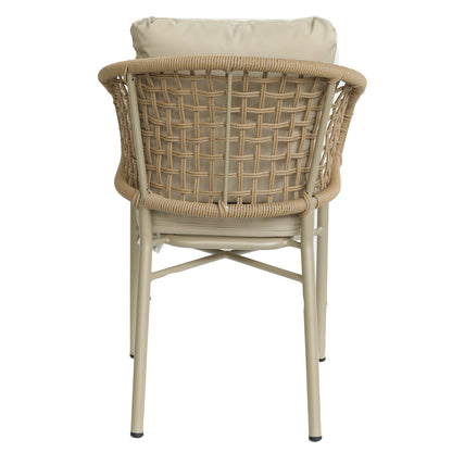 Πολυθρόνα Κήπου ArteLibre ANHUR Με Μαξιλάρια Μπεζ/Καφέ Αλουμίνιο/Rattan 60x58x84cm - Hippiehome.gr