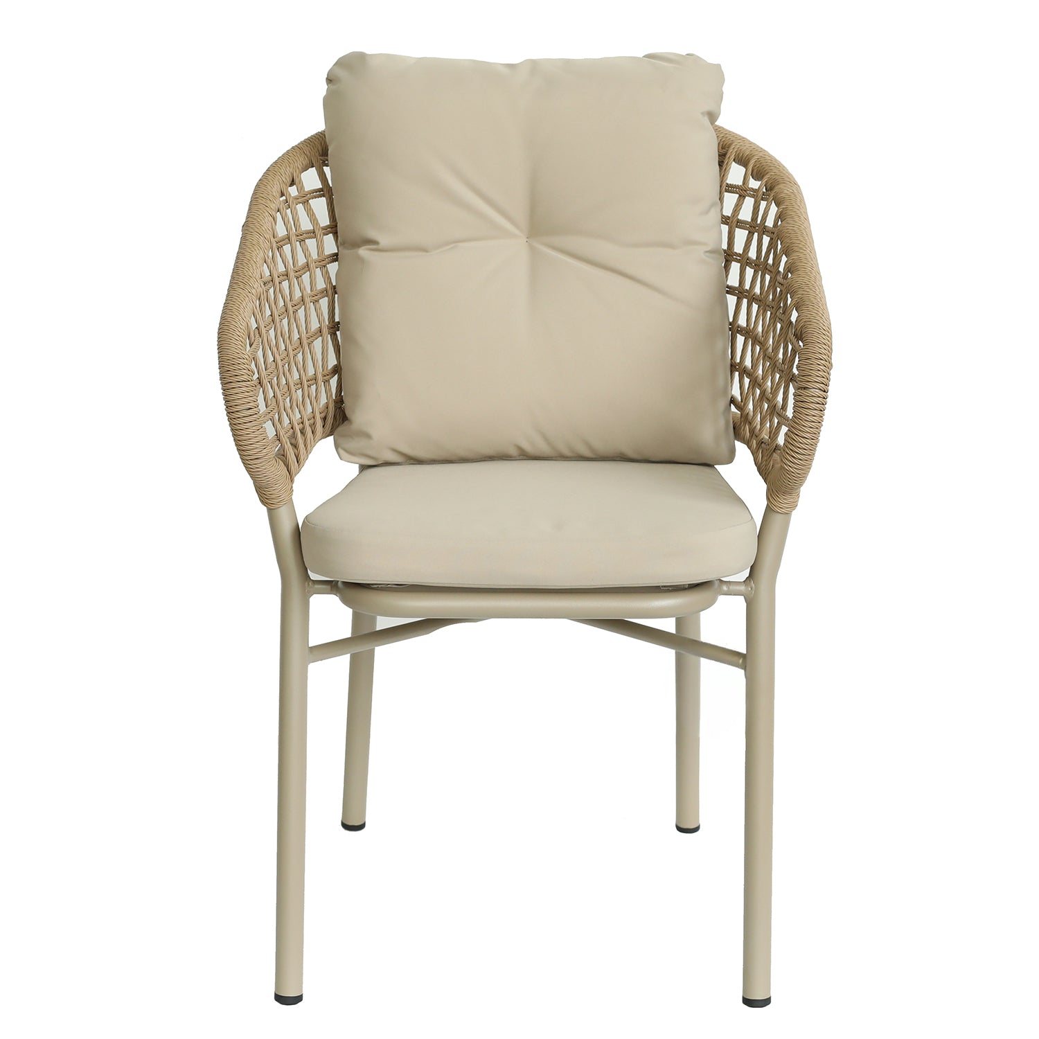 Πολυθρόνα Κήπου ArteLibre ANHUR Με Μαξιλάρια Μπεζ/Καφέ Αλουμίνιο/Rattan 60x58x84cm - Hippiehome.gr