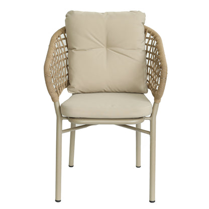 Πολυθρόνα Κήπου ArteLibre ANHUR Με Μαξιλάρια Μπεζ/Καφέ Αλουμίνιο/Rattan 60x58x84cm - Hippiehome.gr