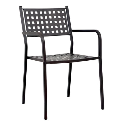 Πολυθρόνα Κήπου ArteLibre MONTU Μαύρο Μέταλλο 54x51x84cm - Hippiehome.gr