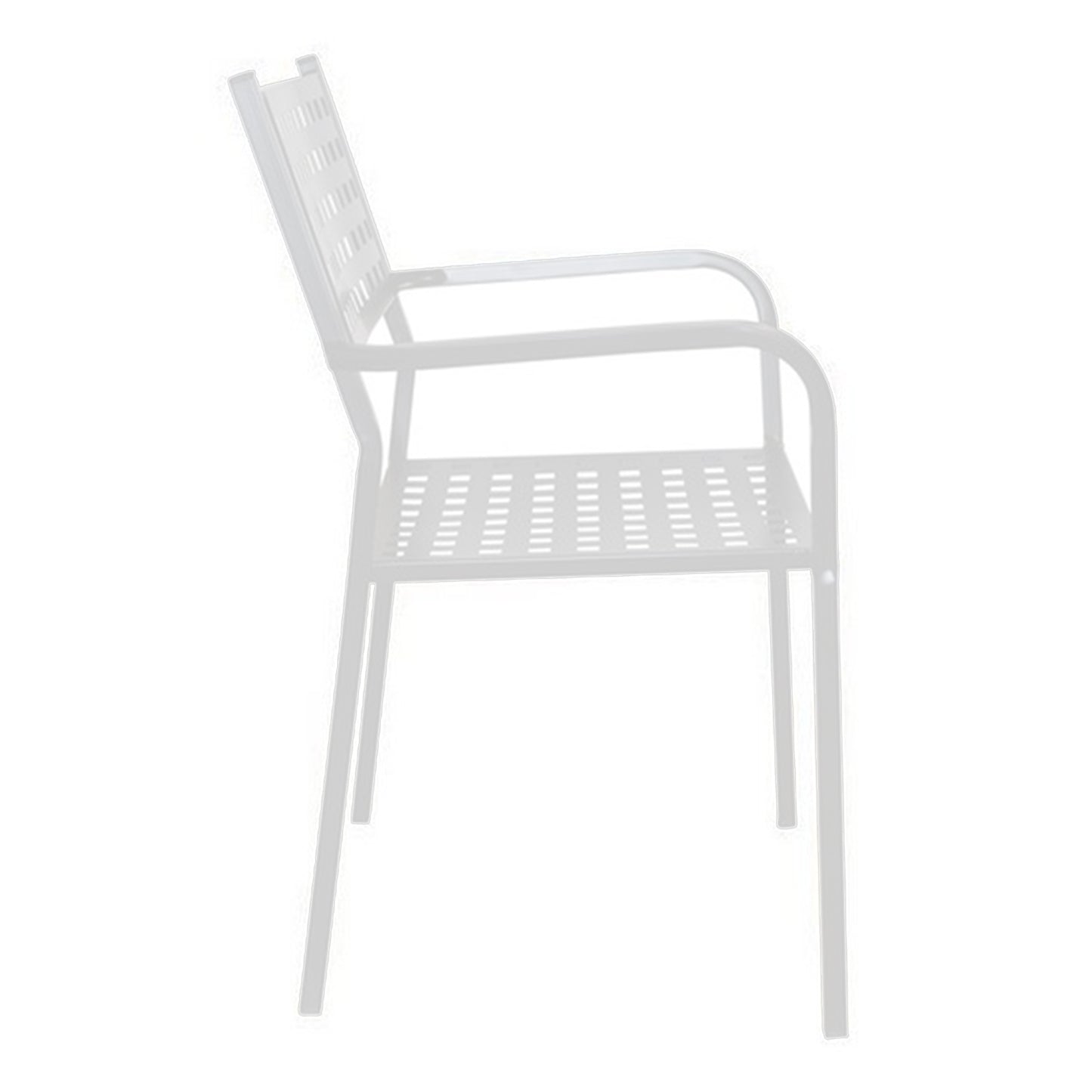 Πολυθρόνα Κήπου ArteLibre MONTU Λευκό Μέταλλο 54x51x84cm - Hippiehome.gr