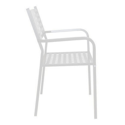 Πολυθρόνα Κήπου ArteLibre MONTU Λευκό Μέταλλο 54x51x84cm - Hippiehome.gr