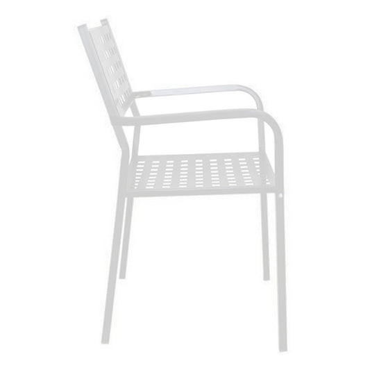 Πολυθρόνα Κήπου ArteLibre MONTU Λευκό Μέταλλο 54x51x84cm - Hippiehome.gr