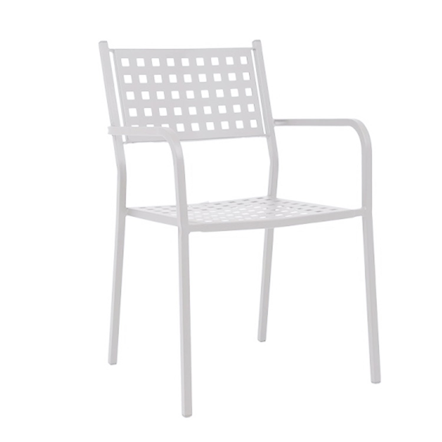 Πολυθρόνα Κήπου ArteLibre MONTU Λευκό Μέταλλο 54x51x84cm - Hippiehome.gr