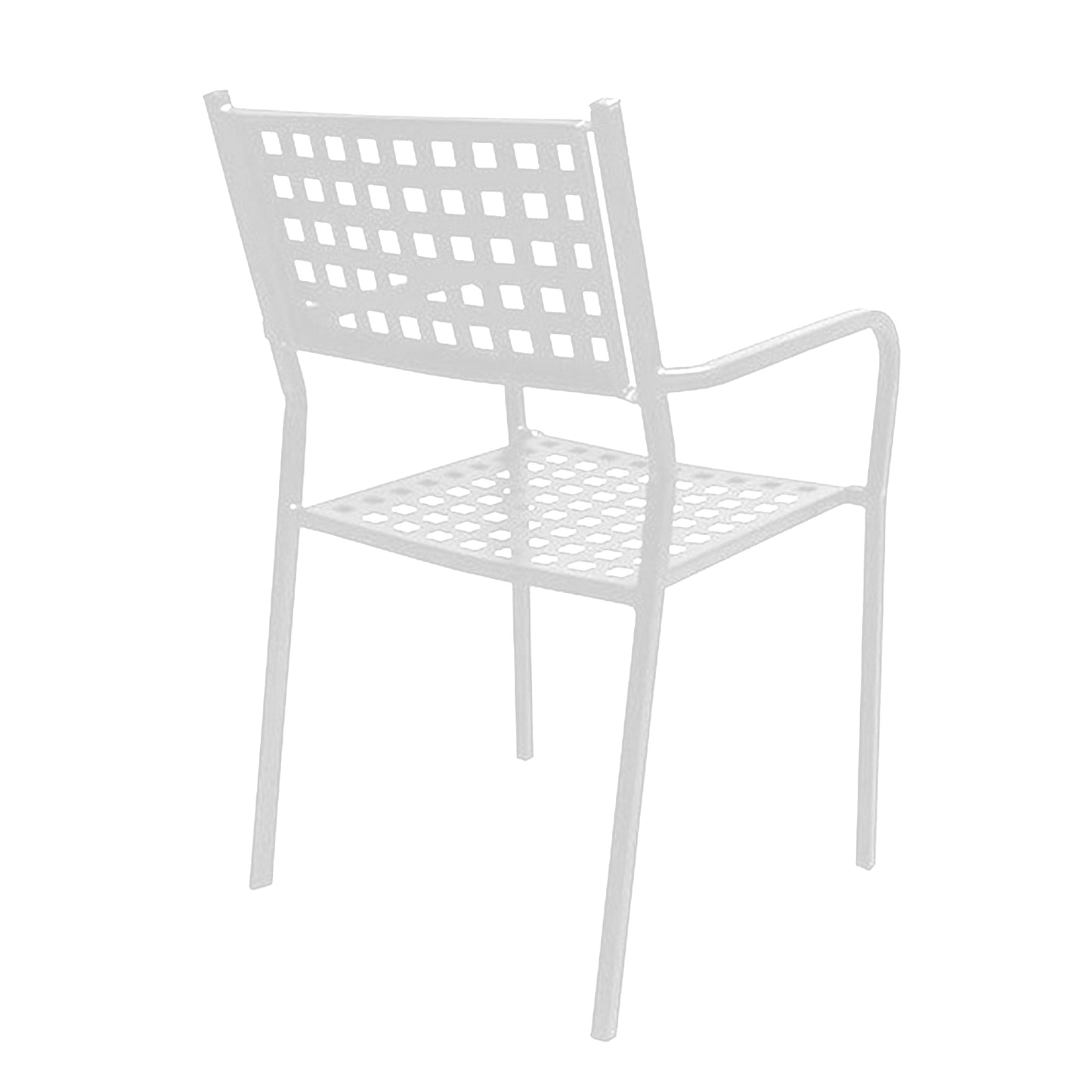 Πολυθρόνα Κήπου ArteLibre MONTU Λευκό Μέταλλο 54x51x84cm - Hippiehome.gr