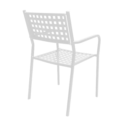 Πολυθρόνα Κήπου ArteLibre MONTU Λευκό Μέταλλο 54x51x84cm - Hippiehome.gr