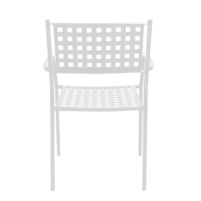 Πολυθρόνα Κήπου ArteLibre MONTU Λευκό Μέταλλο 54x51x84cm - Hippiehome.gr