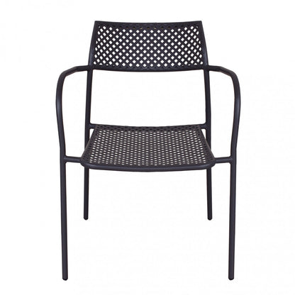 Πολυθρόνα Κήπου ArteLibre SOBEK Μαύρο Μέταλλο 55x57x76cm - Hippiehome.gr