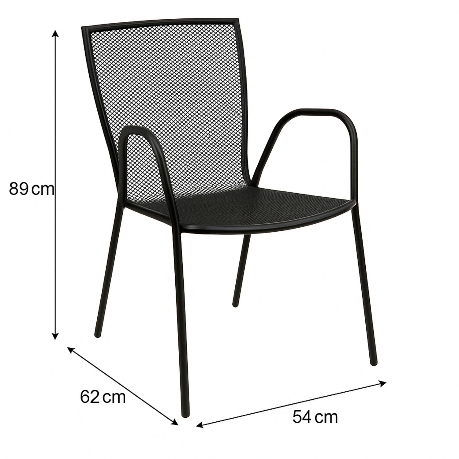 Πολυθρόνα Κήπου ArteLibre ANUKE Μαύρο Μέταλλο 54x62x89cm - Hippiehome.gr