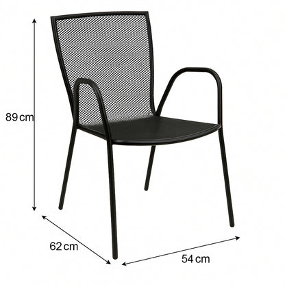 Πολυθρόνα Κήπου ArteLibre ANUKE Μαύρο Μέταλλο 54x62x89cm - Hippiehome.gr