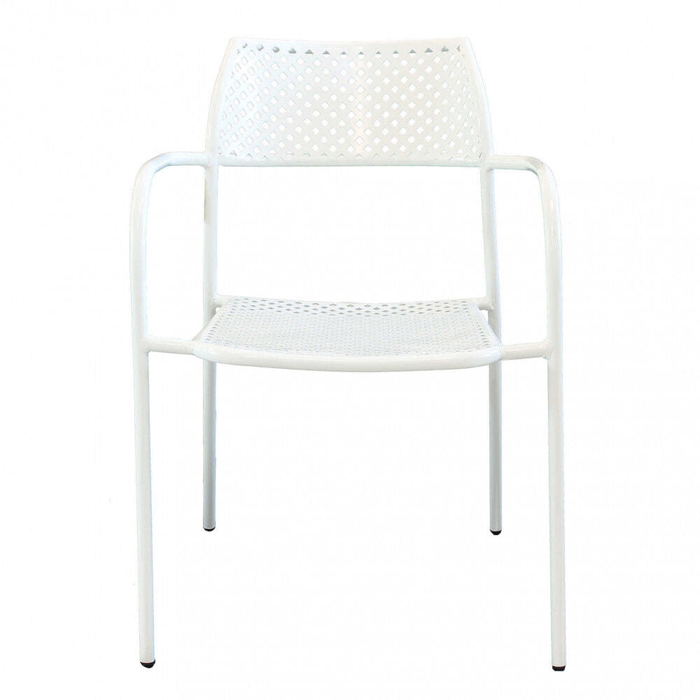 Πολυθρόνα Κήπου ArteLibre SOBEK Λευκό Μέταλλο 55x57x76cm - Hippiehome.gr