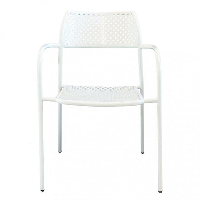 Πολυθρόνα Κήπου ArteLibre SOBEK Λευκό Μέταλλο 55x57x76cm - Hippiehome.gr