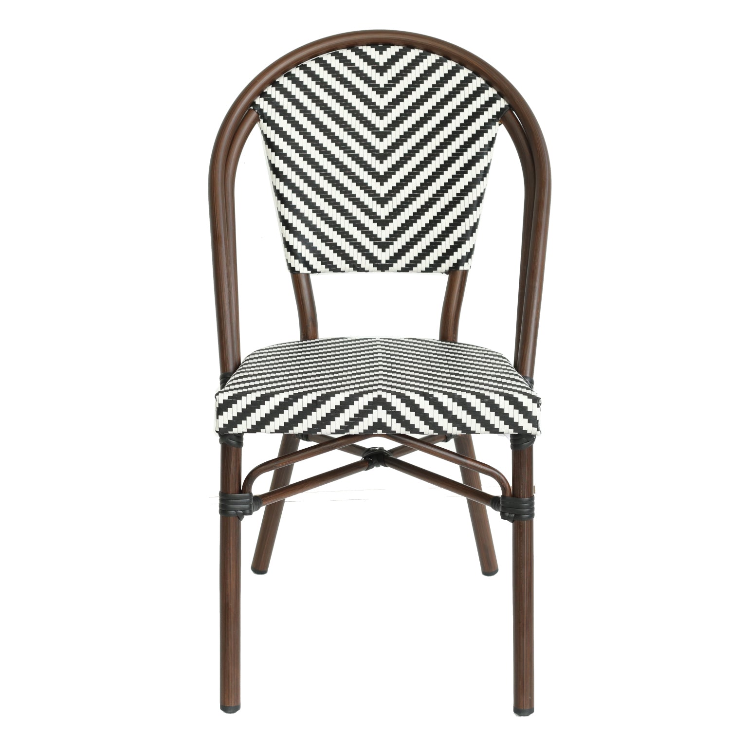 Πολυθρόνα Κήπου ArteLibre AKIRA Λευκό/Μαύρο/Καφέ Μπαμπού/Rattan 48x56x86cm - Hippiehome.gr