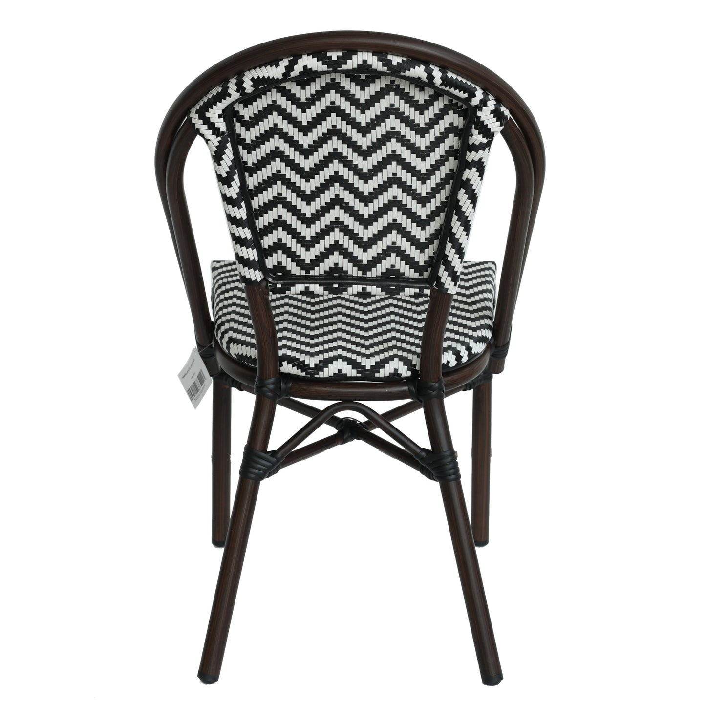 Πολυθρόνα Κήπου ArteLibre RYOTA Λευκό/Μαύρο/Καφέ Μπαμπού/Rattan 48x56x86cm - Hippiehome.gr