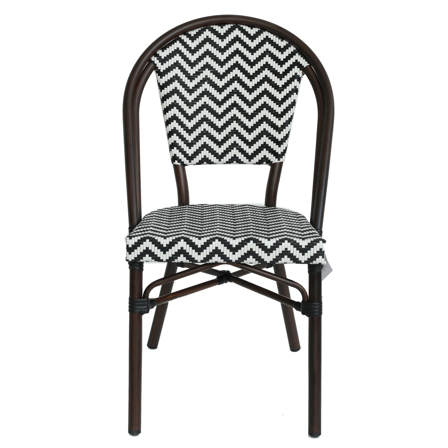 Πολυθρόνα Κήπου ArteLibre RYOTA Λευκό/Μαύρο/Καφέ Μπαμπού/Rattan 48x56x86cm - Hippiehome.gr