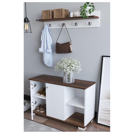 Έπιπλο Εισόδου ArteLibre FURAHA Καρυδί Μοριοσανίδα 90x33x52.2cm - Hippiehome.gr