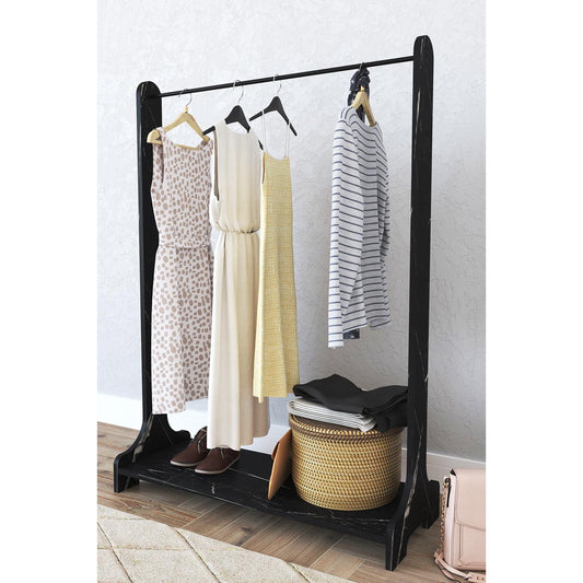 Κρεμάστρα Δαπέδου ArteLibre ORATILE Μαύρο Μοριοσανίδα/Μέταλλο 89x35x128cm - Hippiehome.gr